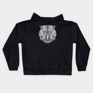 geometric owl Kids Hoodie